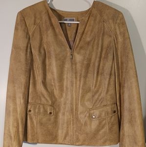 Womens size 10 faux leather blazer from jm collection